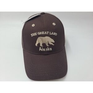 The Great Land Alaska Polar Bear Arctic Circle Adjustable Hat Cap Dad Men Women